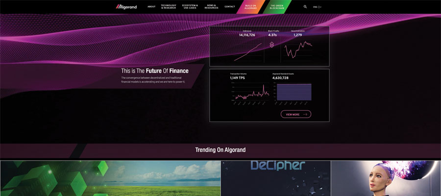 screenshot algorand interface