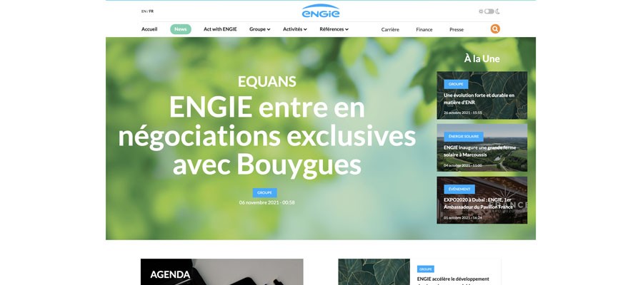 screenshot engie interface