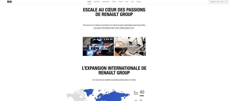 screenshot renault group interface