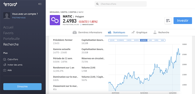 matic capture de ecran sur etoro