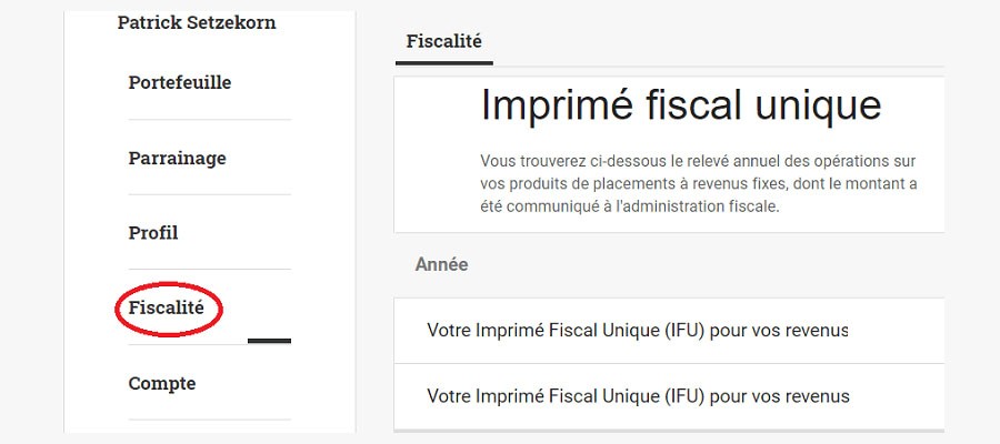 Déclaration des revenues crowdlending