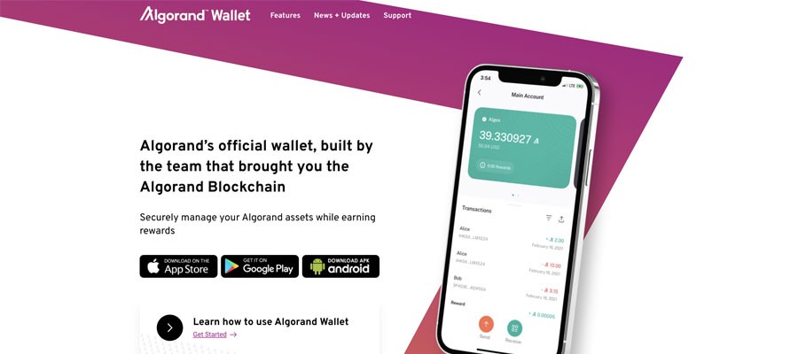 screenshot algorand wallet