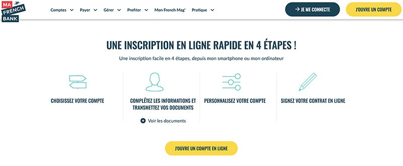capture d'écran ma french bank 4 etapes