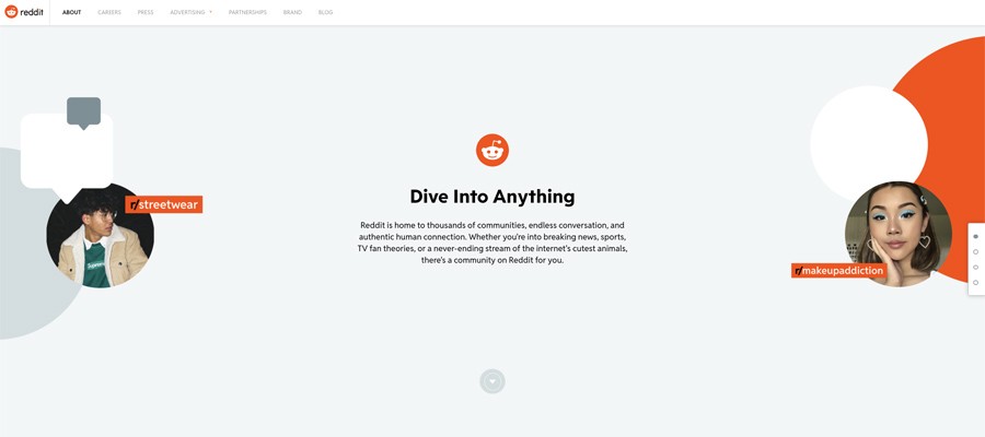 capture d'écran de la page d'accueil de reddit
