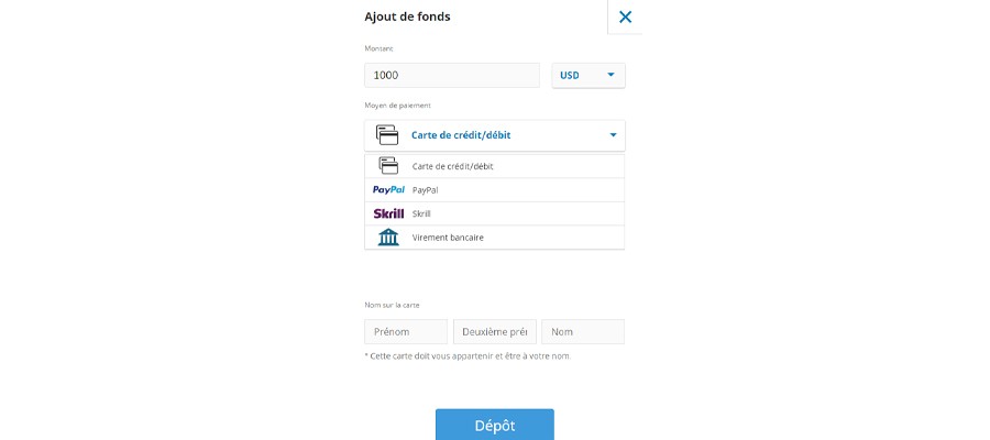 faire un dépôt