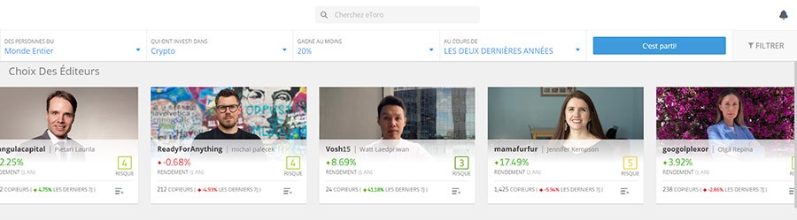capture de ecran etoro editeurs