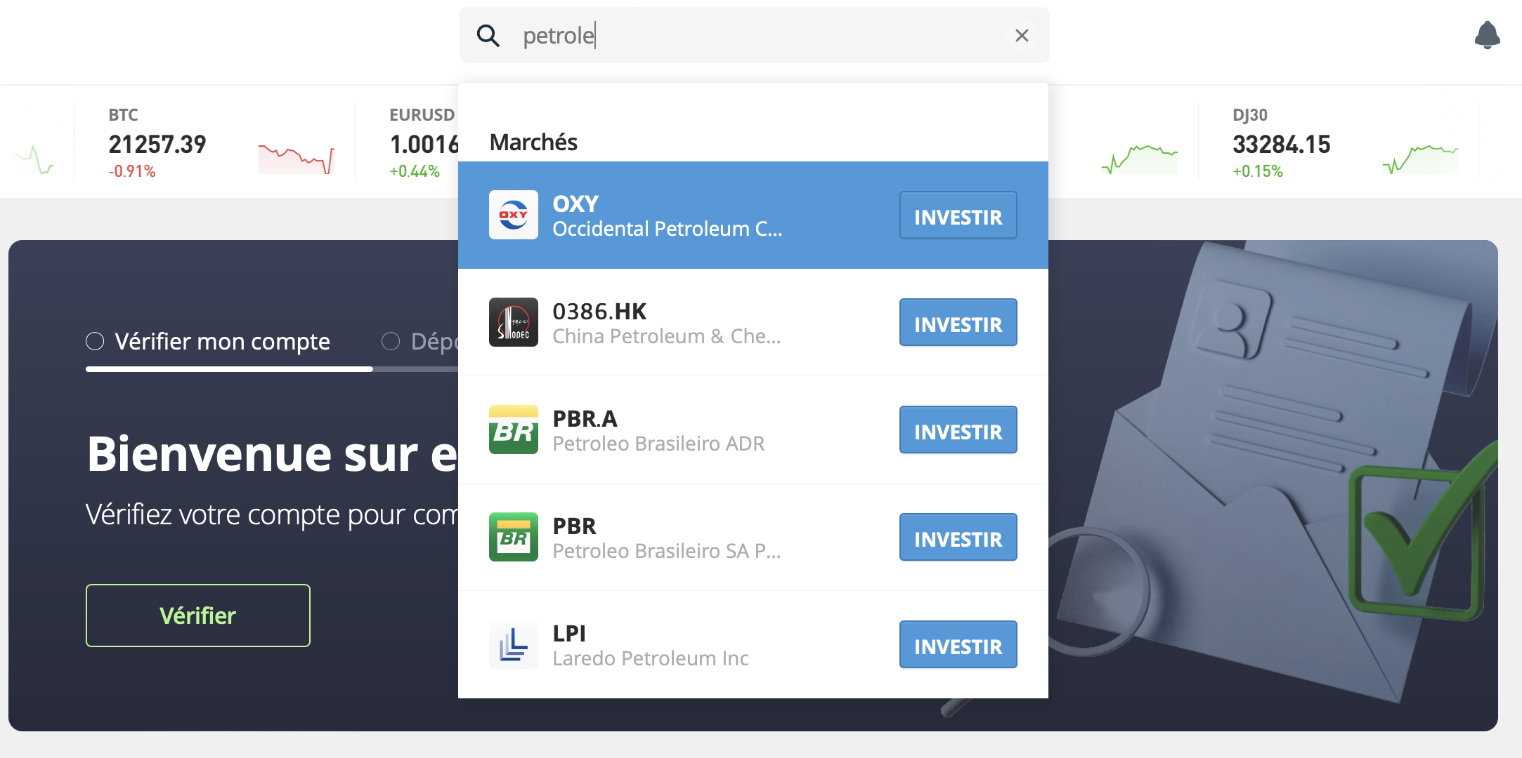 etoro : investir dans les matières premières